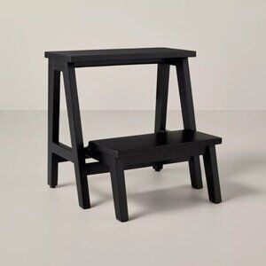 18" Wood Kitchen Step Stool Black - Hearth & Hand Magnolia, Target, New in‎ Box